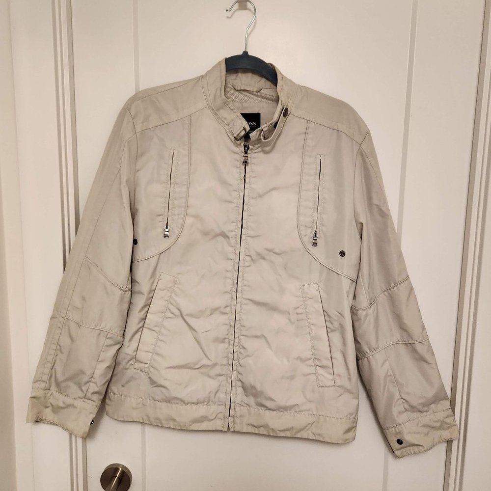 Hugo Boss Moto / Racing Bomber Type jacket White/Cream/Tan